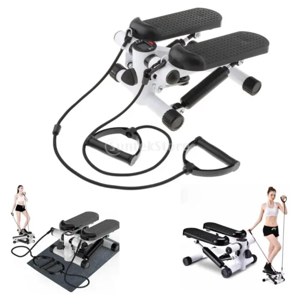 Bicycle Foldable Pedal Stepper Fitness Machine Slimming Treadmill Workout Step Aerobics Home Gym Mini Stepper Exercise Equipment