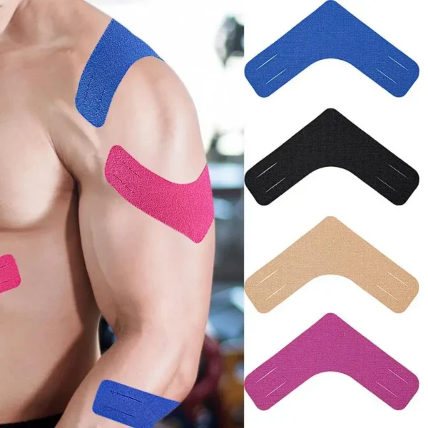 V-Type Tape Athletic Recovery Elastic Tape Elbow Knee Pad Muscle Pain Relief Support For Gym Fitness Bandage Chest Patch